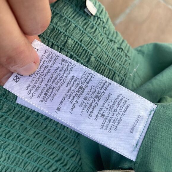 Madewell Gwen Supercrop Linen Tank in Trellis Green size 6 - Picture 11 of 13